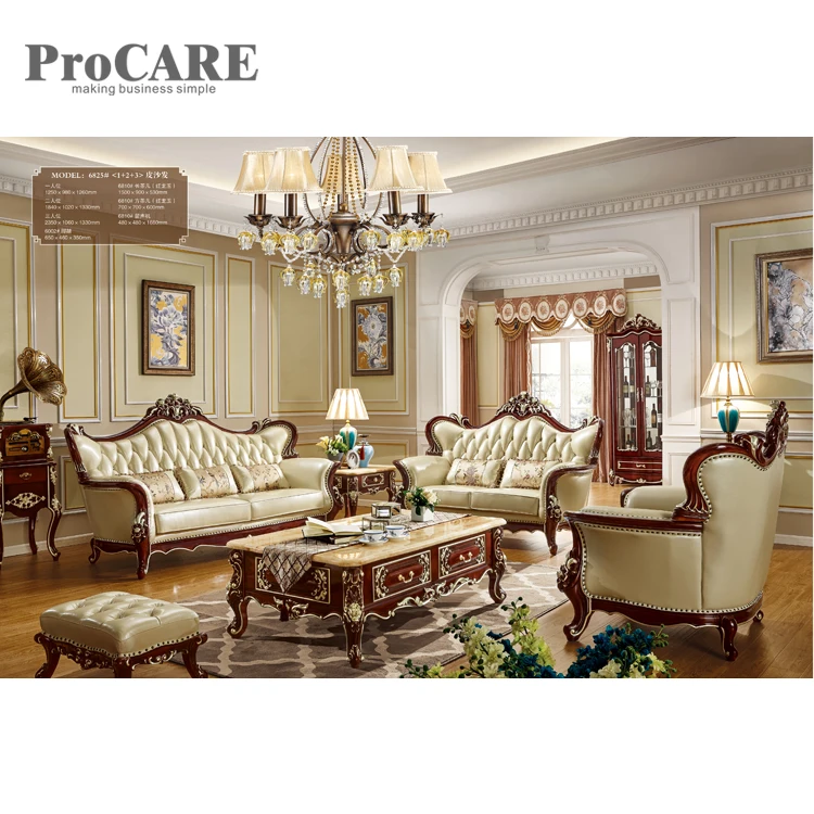Luxury European style leather quality sofa set for big house - 6825 living room furniture sofa set Luxury European style leather quality sofa set for big house - 6825 living room furniture sofa set