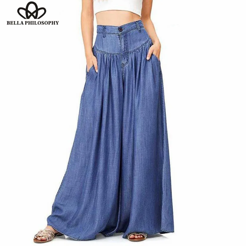 Wonder Plus Size Vintage Wide Leg Pants Casual Loose Female Long Street Wear Lady High Waist Bottoms S-5XL | Женская одежда