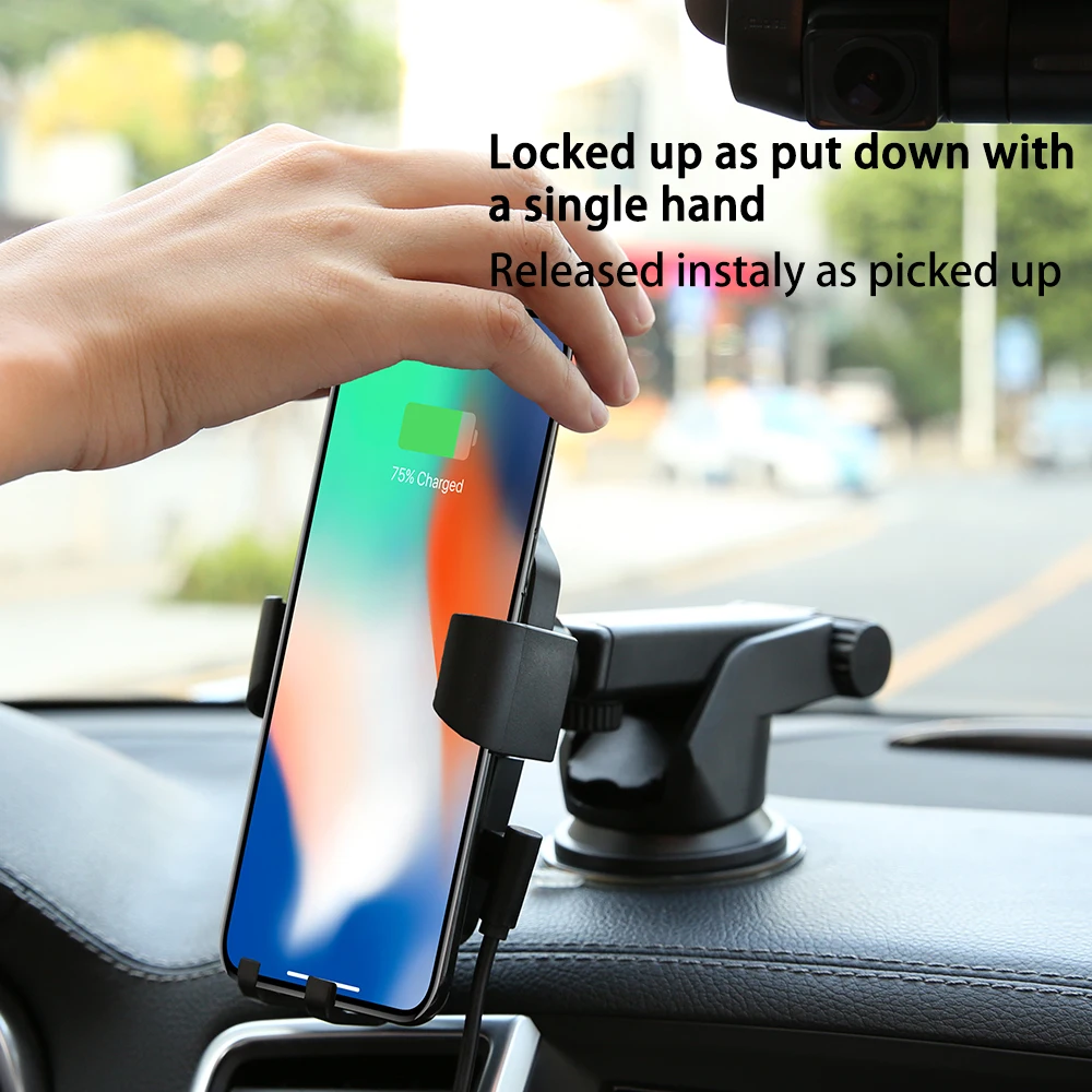 CASEIER автомобильное беспроводное зарядное устройство для iPhone X XR XS Max QI быстрая Беспроводная зарядка гравитационный автомобильный держатель телефона для samsung Note 9 подставка автомобиль беспроводная зарядка