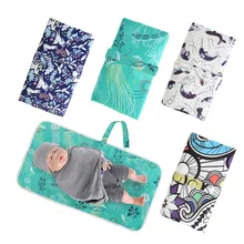 Портативная пеленальная подушка для мытья рук коляска с водоотталкивающим покрытием висячая пеленка сумка клатч складной дорожный подгузник коврик для смены подгузника