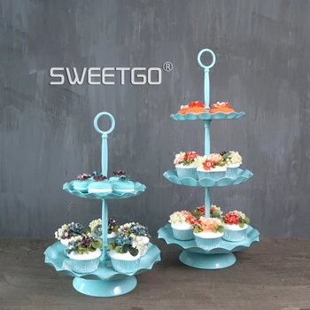 

Tea Three Layers A Snack Frame blue Cake The Shelf The Wedding Prop Wedding Dessert Platform Multi-storey Cake Disc