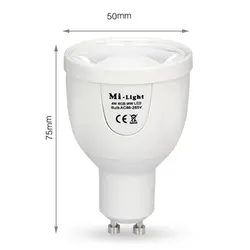 Mi свет AC86-265V fut018 5 Вт GU10 RGBW светодиодные реветь modelcontrol: 30 м 450-490lm 2700-6500 К