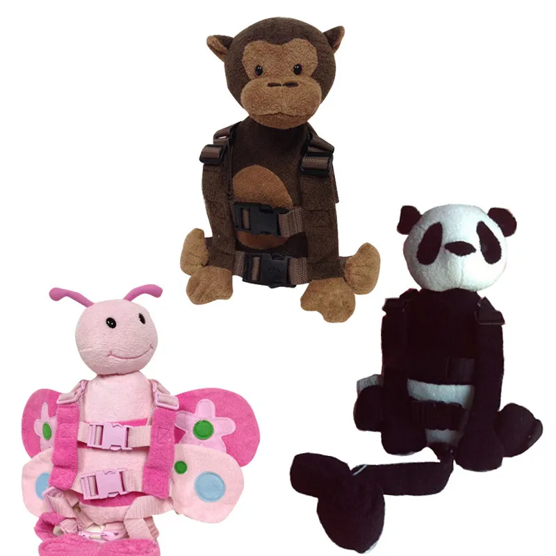 Для защиты головы Подушка обратно уход, малышей мультфильм животных рюкзак, обезьяна, детские ремни безопасности с поводок ремень для