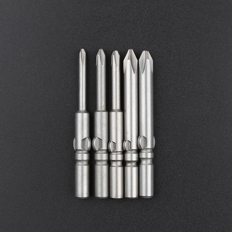

5 Pcs/set Torx Phillips Screwdriver Bits Electric Screwdriver Bits Length 60mm shank 4mm Tip3mm-6mm With Magnetic