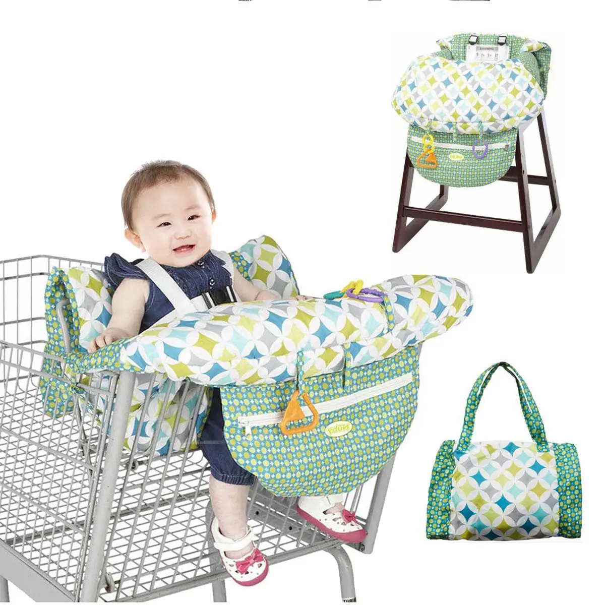 Foldable Baby Kids Shopping Cart Cushion Kids Trolley Pad ...