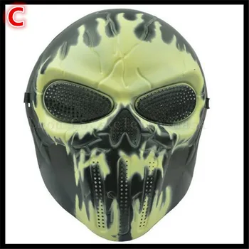 

Halloween Cosplay Funny Paintball PVC Airsoft Masks Scary Skeleton Skull Mask Protective CS Games Halloween Carnival New Year
