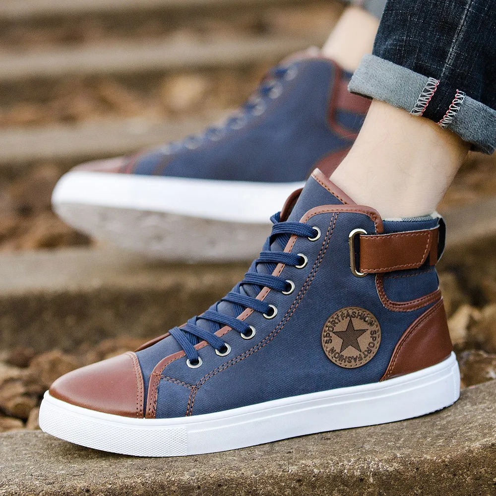 

Men Women Causal Shoes Sneakers Lace-Up Ankle Boots Shoes Casual High Top Canvas Shoes High Quality Men Sport Flat with Shoes