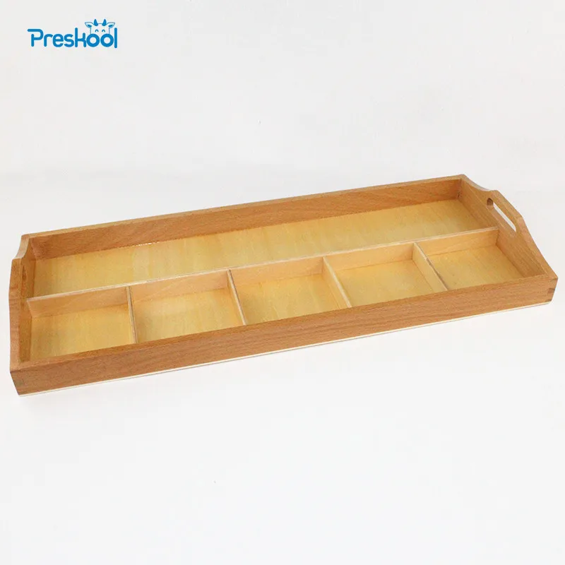  Baby Toy Montessori Wooden 5 Compartment Sorting Tray Early Education Preschool Toys Brinquedos Jug