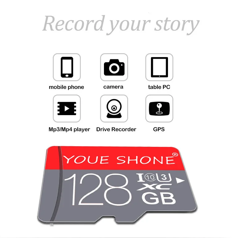 Crazy hot micro sd card 32G 4G 8G 16G 64G 128G flash memory card mini TF card microsd free adapter for Phone/Tablet/Camera