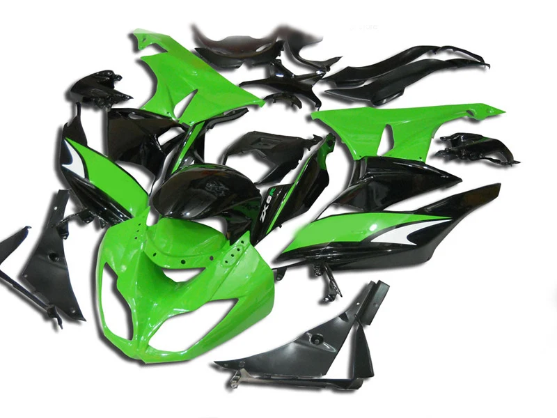 

Motorcycle Fairing kit for KAWASAKI Ninja ZX6R 09 10 ZX6R 636 2009 2010 green gloss black ABS Fairings set+gifts SD12