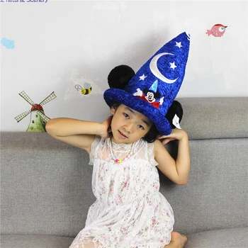 

16cm*36cm Mickey Mouse Magician Hat Stuffed plush Toys High quality Fantasia Magic Hat Plush Boy Toy For Birthday Gift