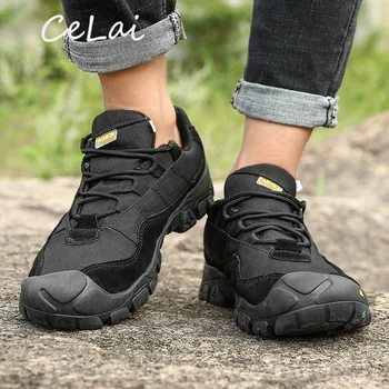 

CeLai Male Sneakers Shoes For Men Adult Non-Slip Casual Footwear Outdoor Travel Walk Shoes Autumn Patchwork Suede Leather A-006