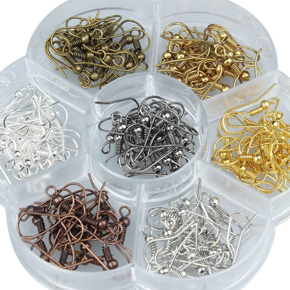 70 pairs Mixed Colors Antique Earring Hook Ear Wire DIY Jewelry Making