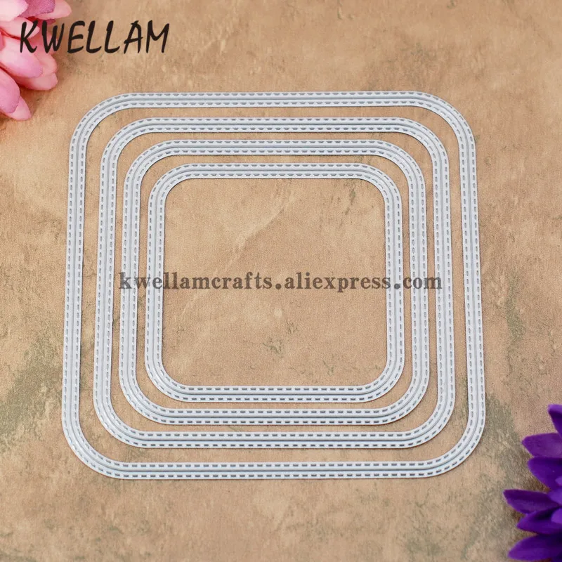 

Outside In Stitched Square Stackables Metal Die cutting Dies For DIY Scrapbooking Photo Album Decorative Embossing Folder 710265
