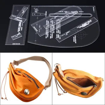 

1 Set laser cutting acrylic template template DY leather hand-made ladies fashion single Chest bag crossbody bag suture mode