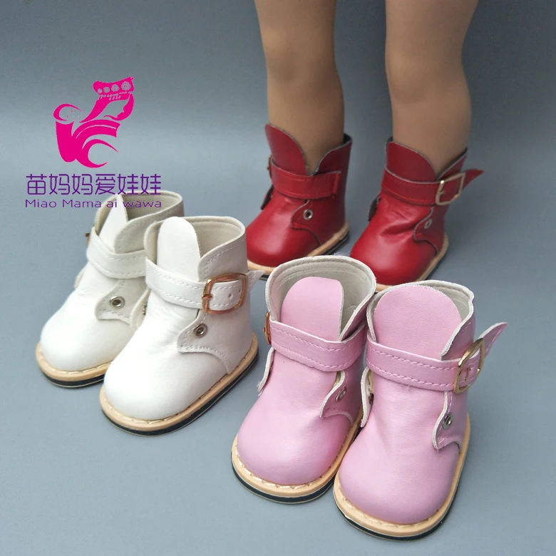 Mini poupée chaussures Pu cuir bottes d'hiver fit 43 cm bébé poupées et 18 pouces fille poupée cadeau de noël