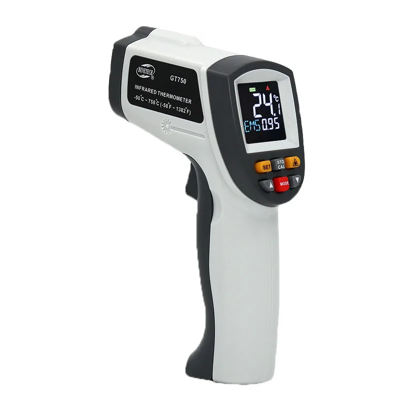 

GT750/GT950 Digital infrared Thermometer laser Temperature Gun Colorful LCD Screen Pyrometer Kitchen Electronic Thermometer