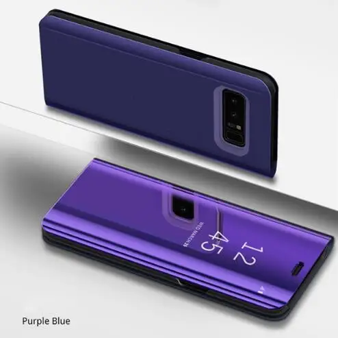 10 шт. умный зеркальный флип чехол для Samsung Galaxy J4 J6 J8 2018 PLUS прозрачный подставка J3 J5