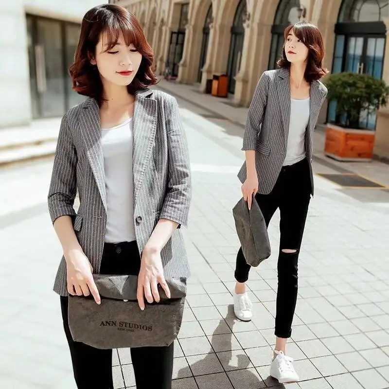 

Women Blazers And Jackets Vertical Striped Blazer Women Long Ladies Jackets And Blazers Chinese Blazer Jacket Woman Blazer 2019