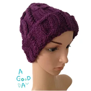BomHCS Autumn Winter Women Warm 100% Handmade Knit Cap Beanie Hats