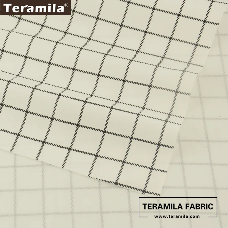 Новые печатные проверки конструкции хлопок ткань саржа Teramila ткань дом текстиль Материал простыня лоскутное платье
