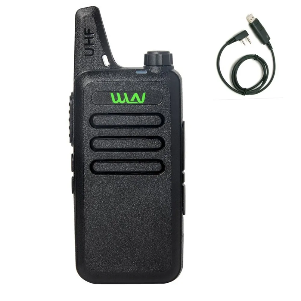 KDC1 Мини Портативный fm-приемопередатчик KD-C1 UHF двухстороннее радио Ham коммуникатор HF cb радиостанция Mi-Ni Walkie Talkie WLN KD C1 - Цвет: Add cable