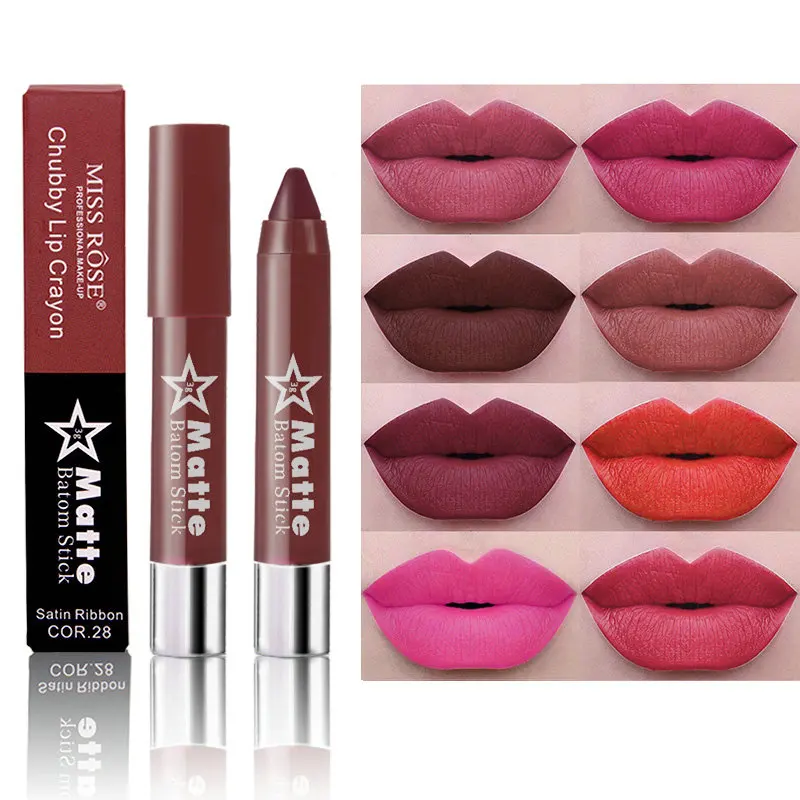 Матовая помада MISS ROSE водостойкая стойкая красная красивая|matte lipstick pencil|lipstick