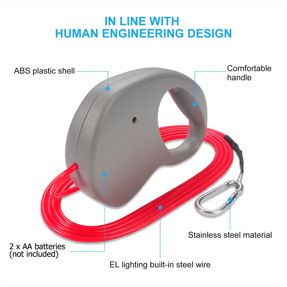 Светодиодный поводок для собак, светящийся светильник для бега, поводок для собак, светящиеся аксессуары для привязи, товары для собак, щенков, кошек