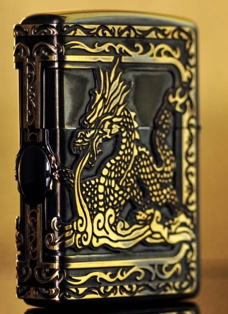 

Genuine embossed dragon zpo Lighter