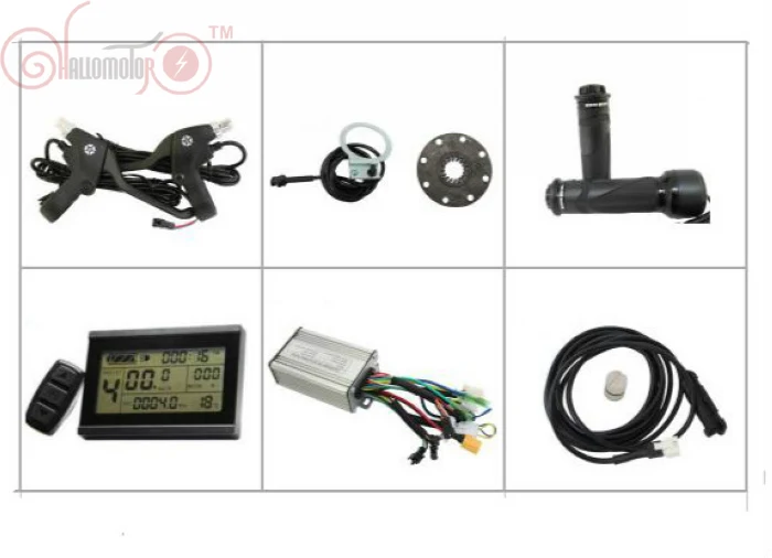 

ConhisMotor 36V 48V 250W 350W Ebike Controller Kit/Set E-bicycle LCD Display Twist Throttle PAS Speed Sensor Brake Levers