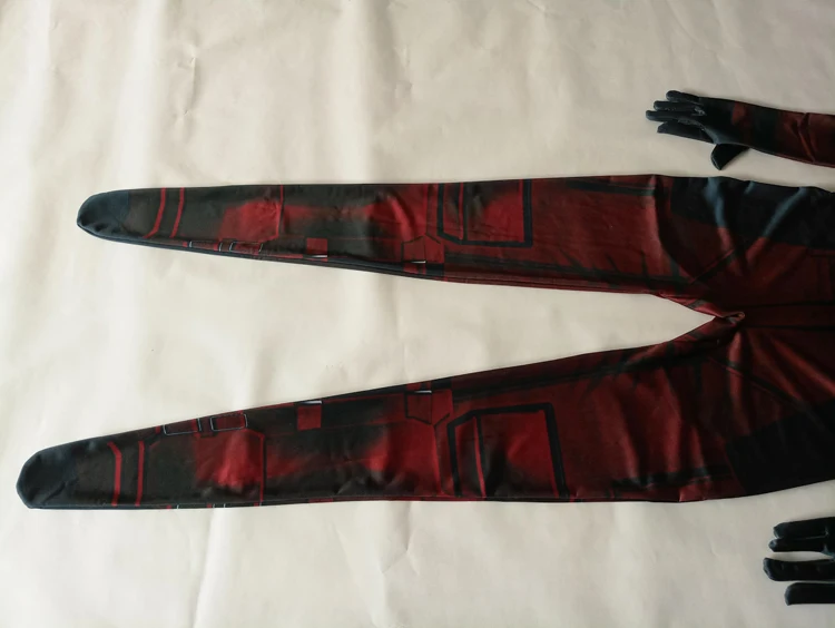Mens Halloween Cosplay Red Spandex Full Body Deadpool Costume Adult for Party Shows Superhero Cosplay Carnival Zentai Suit Kids