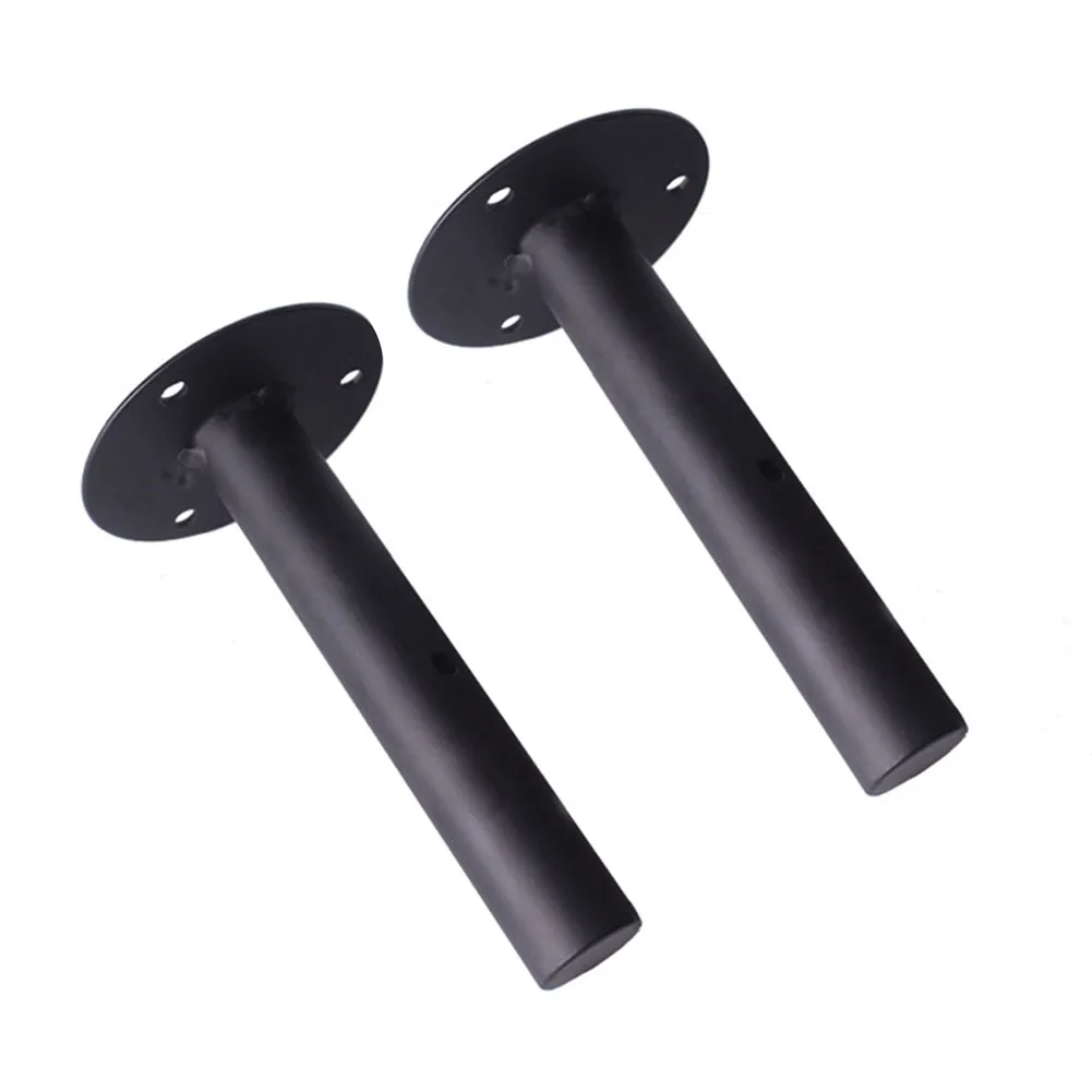 

2PCS Durable Accessories Floating Wrought Iron Holder Round Pipe Shelf Bracket Wall Mount Scaffold Board Hardware Support