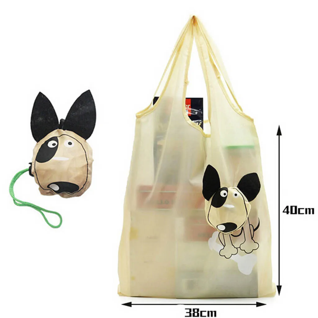 Унисекс Милая мультяшная собачка сумка для покупок с принтом многоразовая Эко-Сумка Большая водонепроницаемая сумка-шоппер утилизация отходов сумки bolsa# HYL