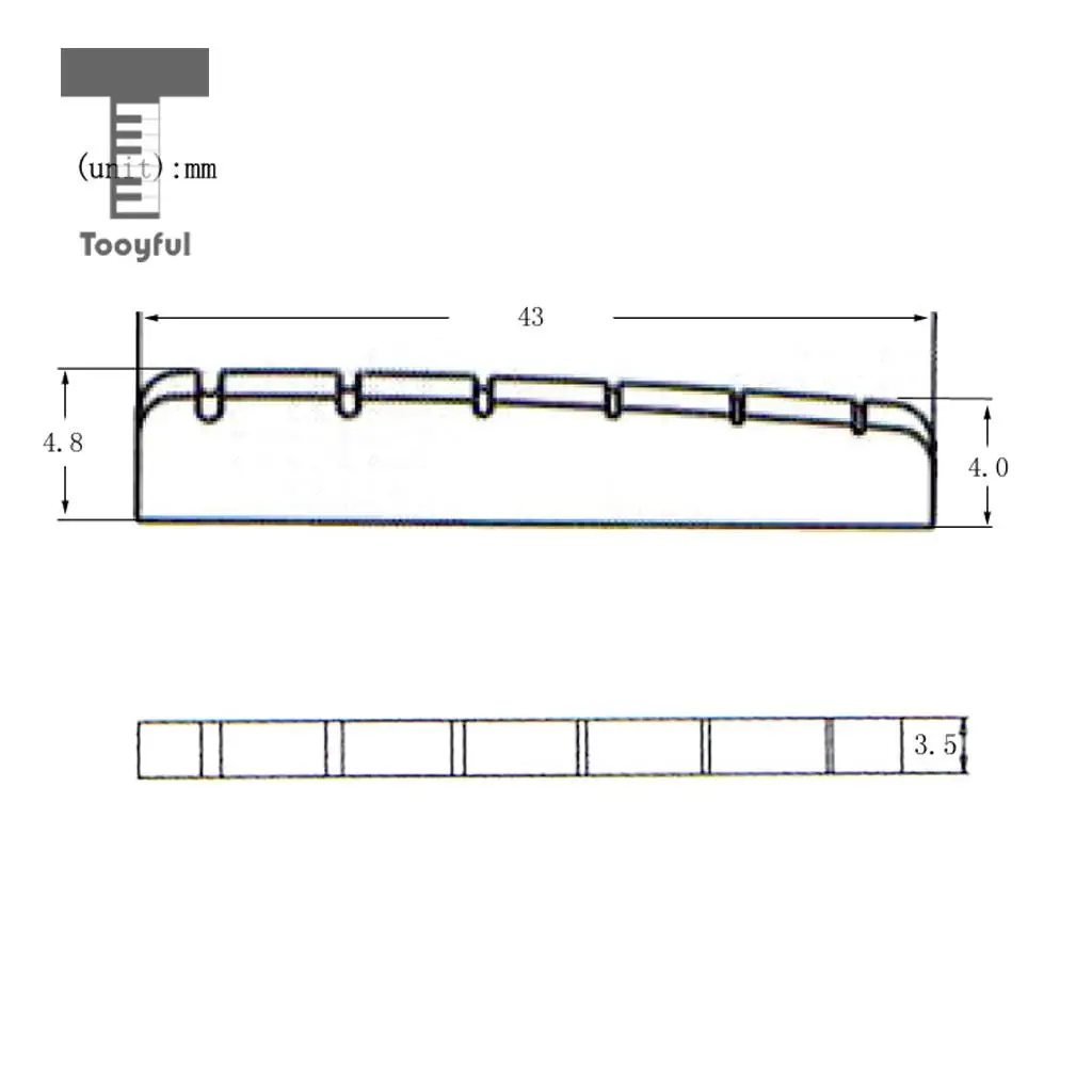 2pcs 6 String Electric Guitar Nut Slotted for Stratocaster Strat Telecaster Tele Guitar Replacement