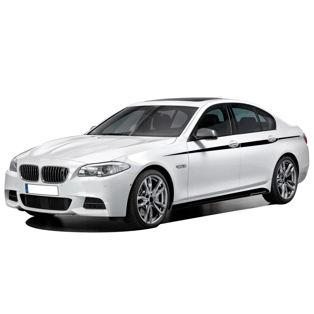 Car Styling Door Side Stripe Skirt Sticker Waist Line Body Kit Decal M Performance for BMW 5 Series F10 F11 Accessories