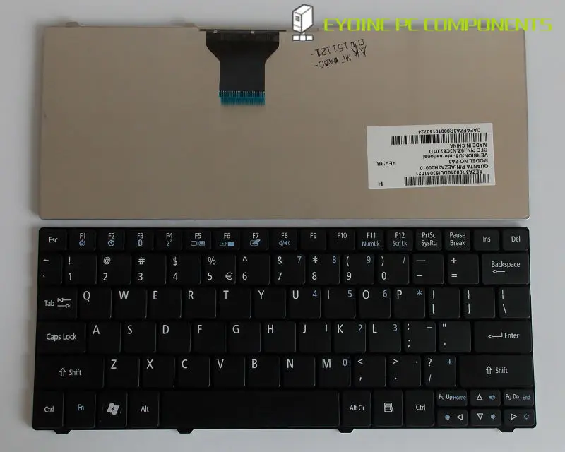 Teclado Original de EE. UU. Para portátil Acer Aspire One 1825PT