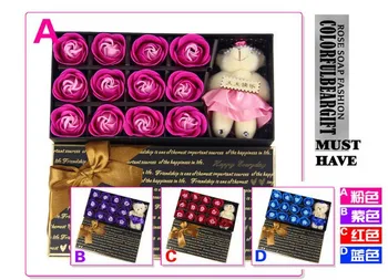 

Wholesale Sweet Love Artificial wedding rose flowers Valentine's Day Roses Soap flower Free shipping