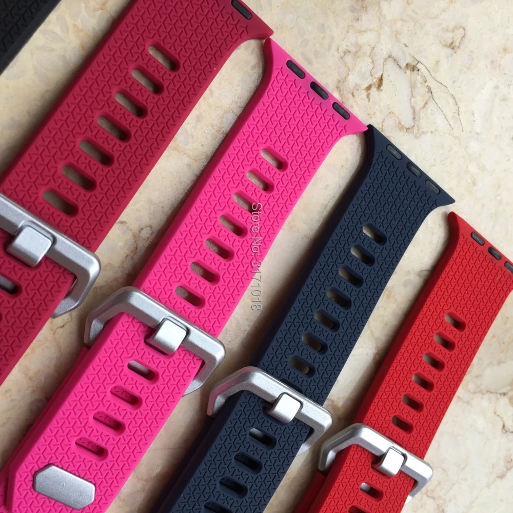Ремешок силиконовый для Apple watch Series 3 2 1 38 мм 42 цветной спортивный сменный Браслет