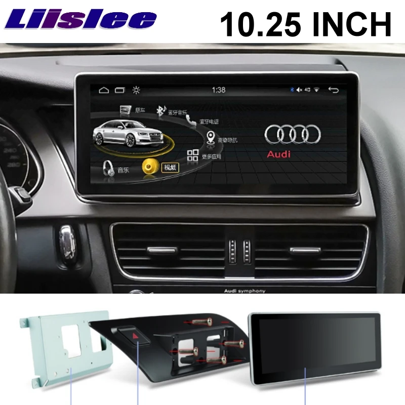 Автомобильный мультимедийный плеер Liislee NAVI 10,2" Android для Audi A4 A4L B8 8K 2009~ CarPlay адаптер Радио Стерео gps 4G навигация