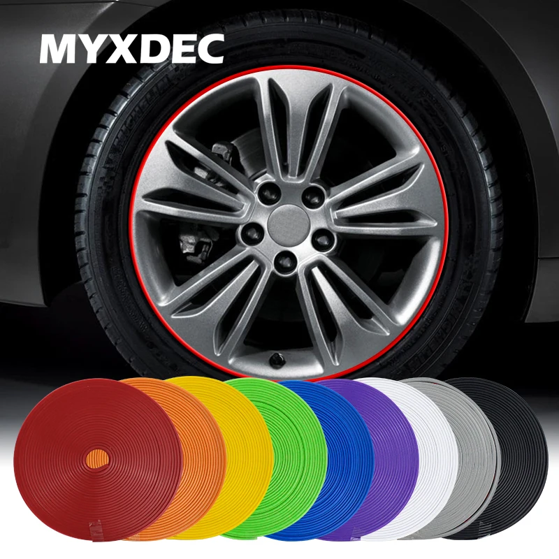 

8 M Car Motorcycle Wheel Hub Tire Sticker Car Decorative Strip Wheel Rim Protection Care Covers Car Accessories Car Styling