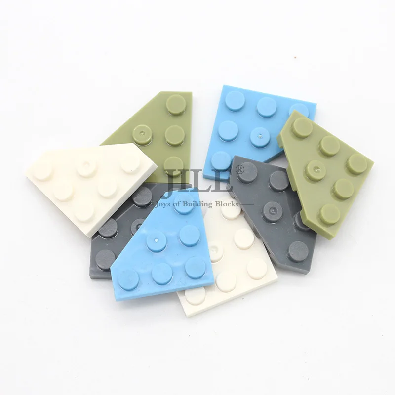 

Moc Wedge Plate 3x3 Cut Corner 5 Sides 6 Holes 2450 DIY Enlighten Building Blocks Bricks Compatible with Assembles Particles