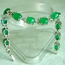 Природный Редкий зеленый драгоценный камень браслет(7.") Мелким оптом 2 шт. Позолоченный Люкс широкий часы крылья королева