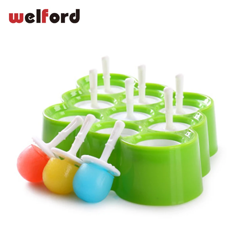 

9pcs/lot tv product MINI POPS popsicle mold silicone ice cream popsicle ice cream popsicle mold