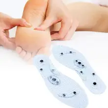 2 шт./пара Прозрачная силиконовая Магнитная Терапия Массажная противоутомляющая колодка для обуви стелька для ног Массажная облегчение боли Уход за ногами
