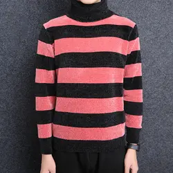 2018 новый модный брендовый свитер для мужчин s пуловеры Толстые Slim Fit Джемперы Knitred Осень корейский стиль Полосатый Повседневная мужская