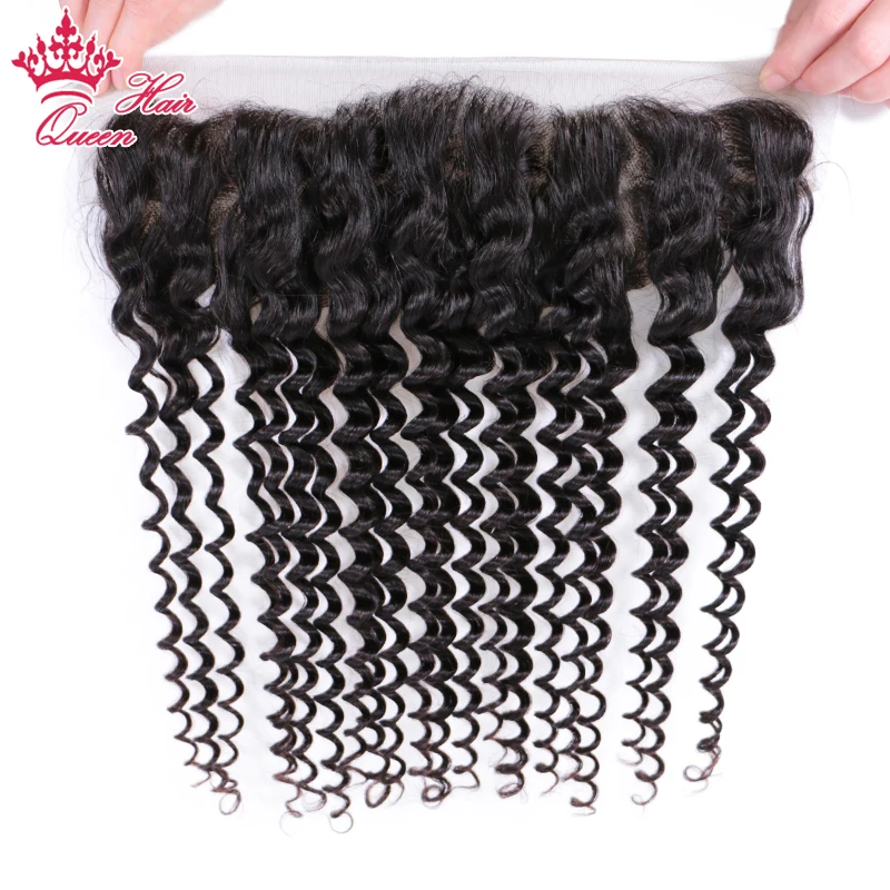 Deep wave Brazilian Virgin Human Hair Lace Frontal Closure 13\