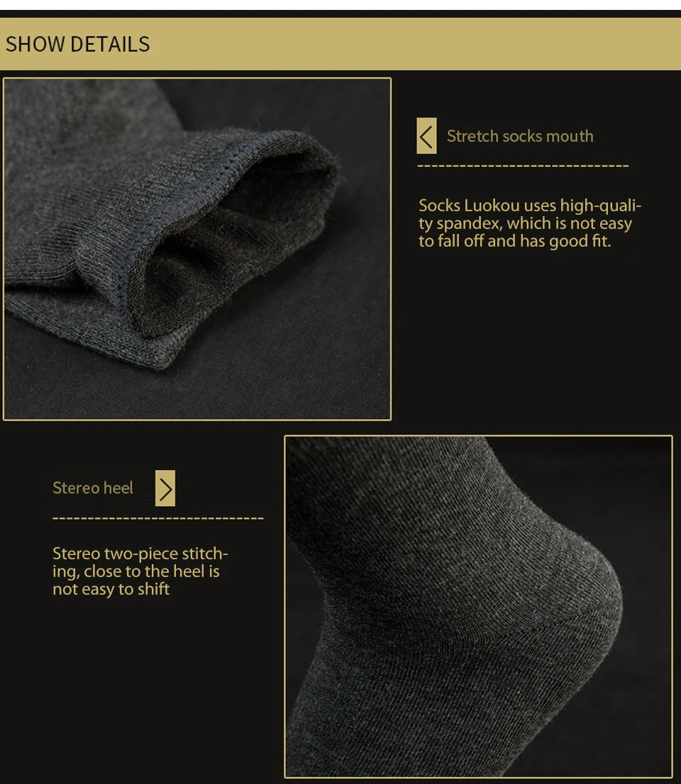 Men's Cotton Socks New styles 5 Pairs  Lot Black Business Men Socks Breathable for Male 2019 Spring and summer Business Fashion (14)