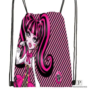 

Custom Monster-High Drawstring Backpack Bag Cute Daypack Kids Satchel (Black Back) 31x40cm#180611-01-48