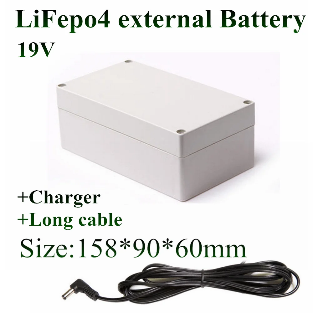 1pcs Lifepo4 19v 10Ah battery 4.74A 19.2v 5Ah 6Ah 7Ah 8Ah 6s 3.2v for external notebook laptop Led light + 3A Charger DC plug (3)