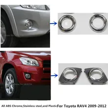 Per Toyota RAV4 2009 2010 2011 2012 Auto rivelatore del corpo ABS Bicromato di Potassio della copertura trim anteriore testa della luce di nebbia struttura della lampada bastone parte 2 pcs